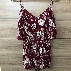 Cold shoulder romper